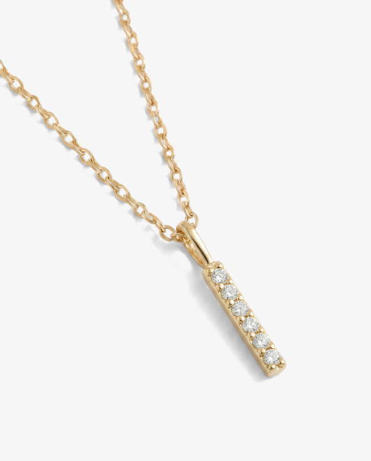 Vertical Pavé Bar Necklace