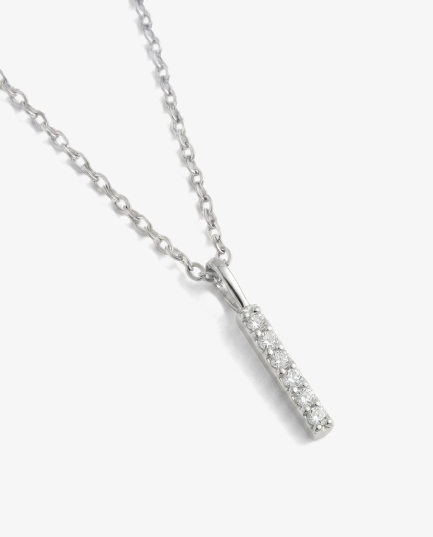 Vertical Pavé Bar Necklace