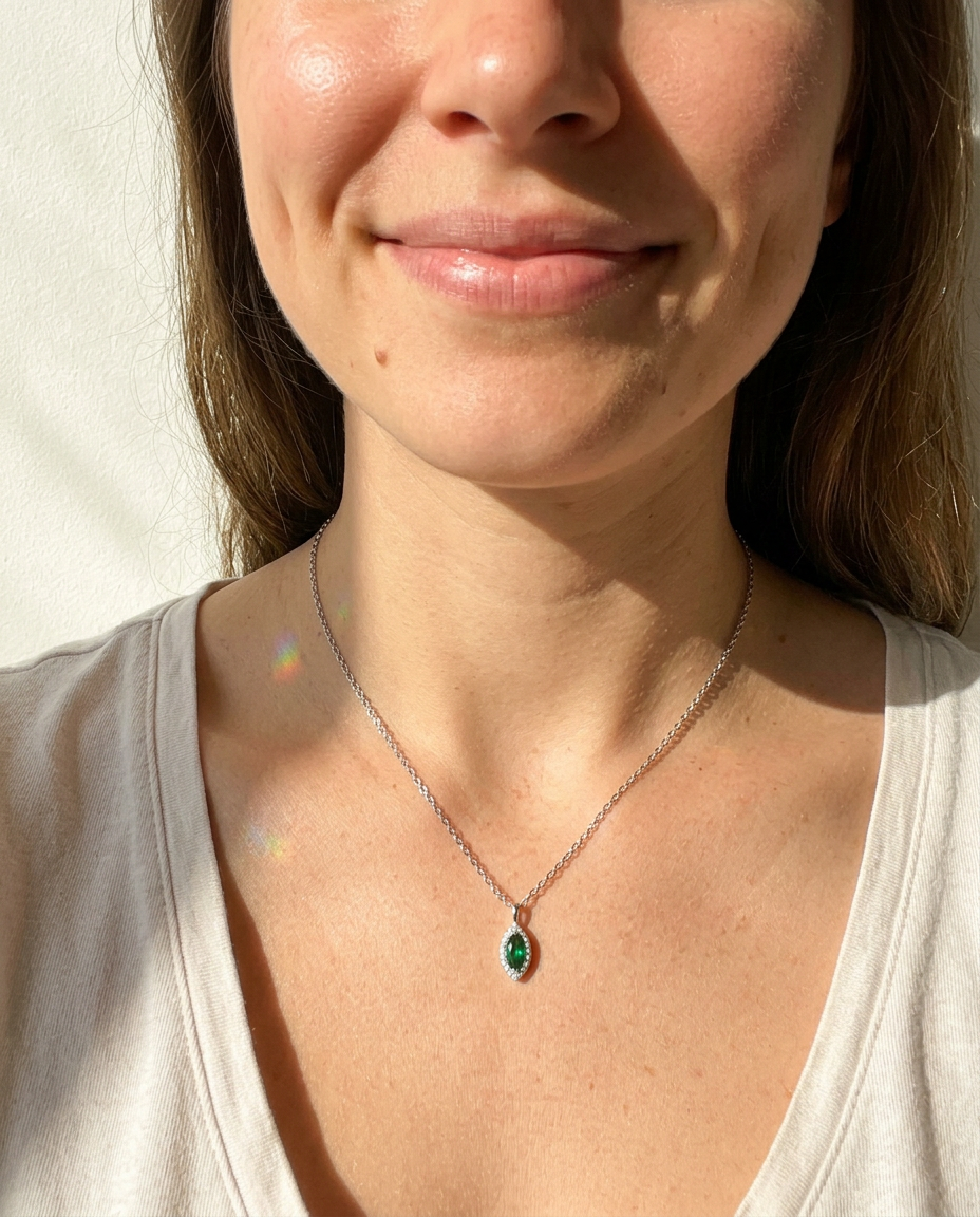 Emerald Marquise Necklace