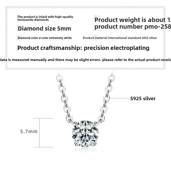 925 Silver / White - Ruth's Same Necklace (0.5 Carat)