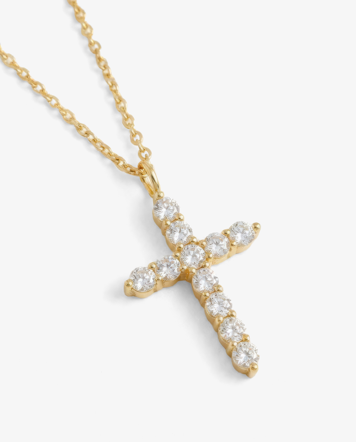 Everyday Pavé Cross & Satellite Necklace Set