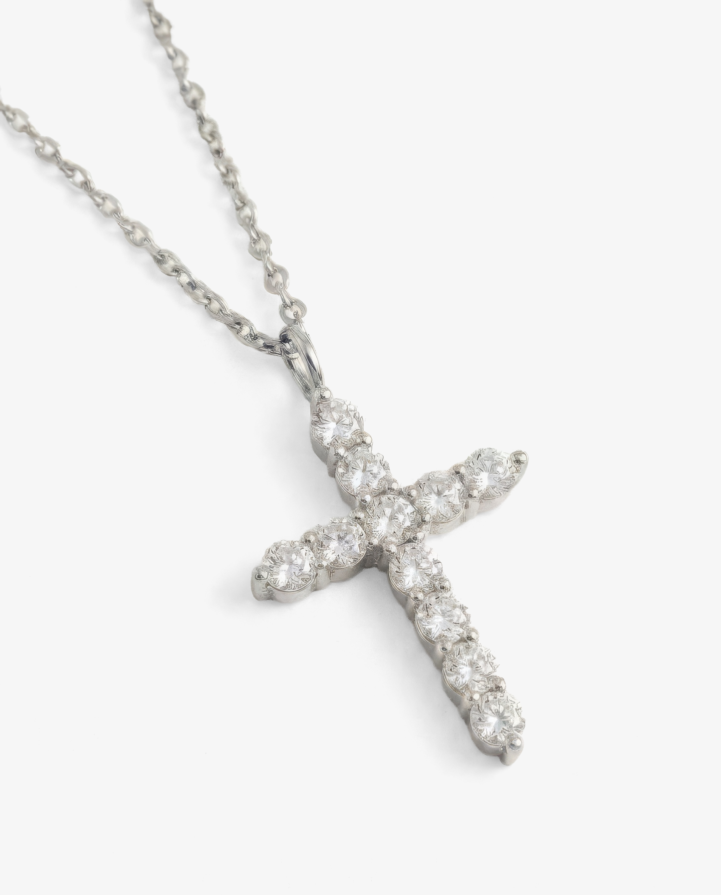 Everyday Pavé Cross & Satellite Necklace Set