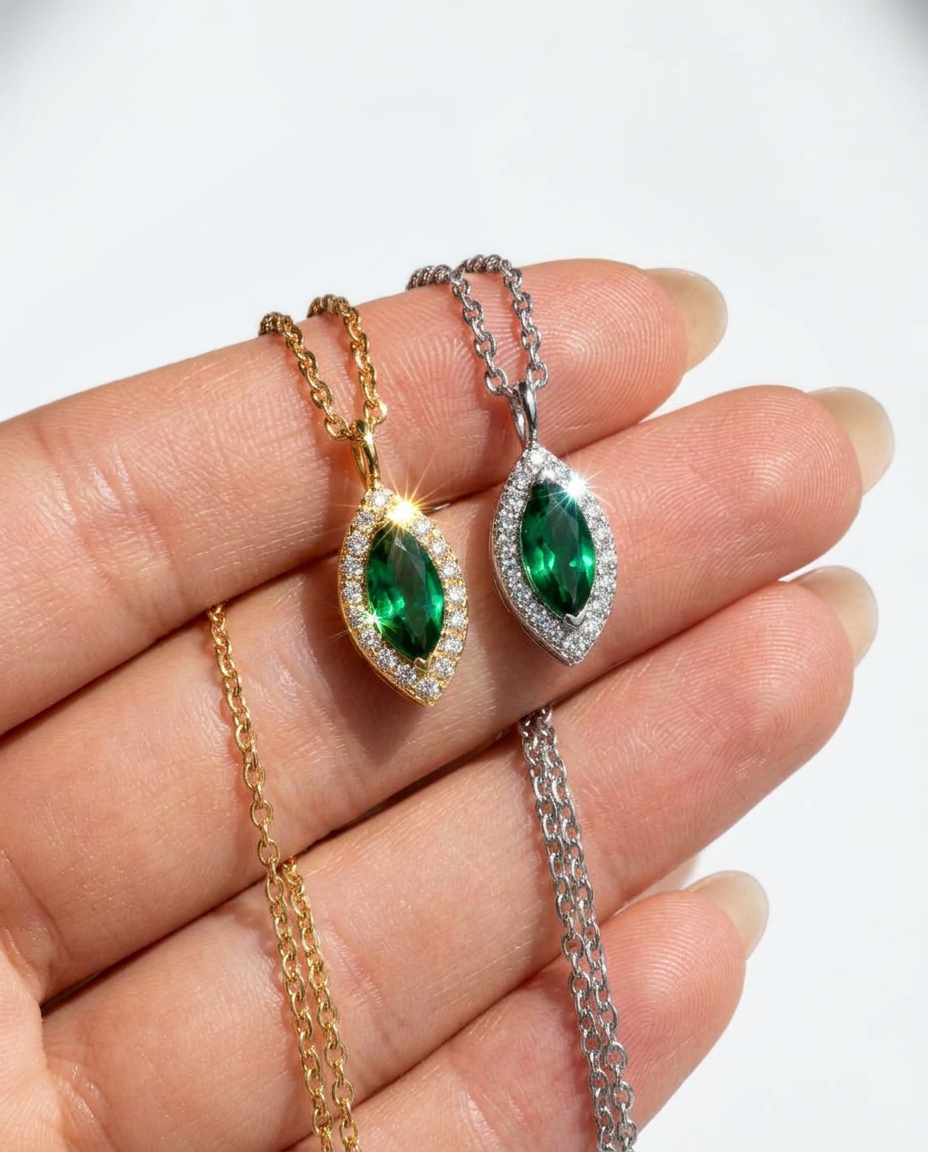 Emerald Marquise Necklace
