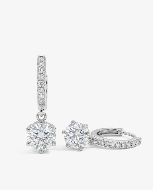 Solitario Drop Earrings