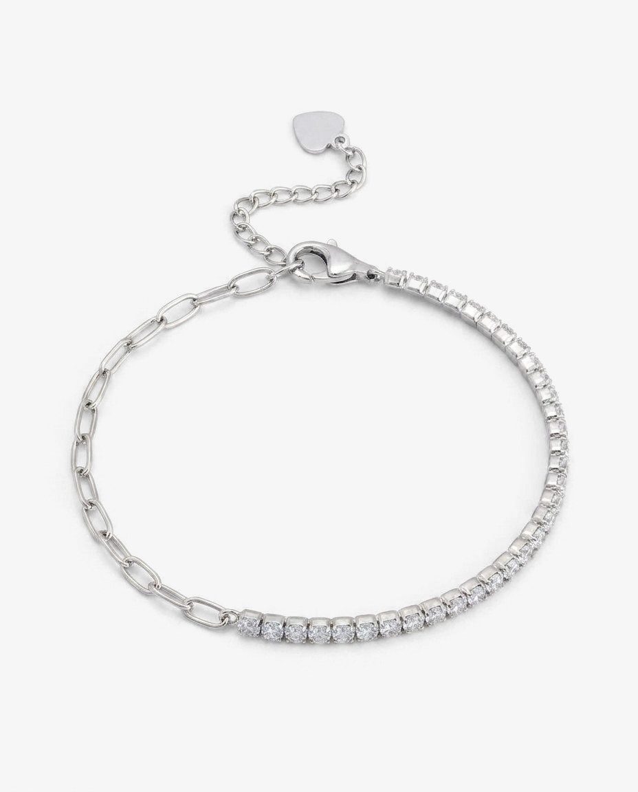 Tennis & Paperclip Bracelet