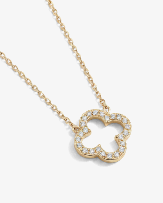 Pavé Clover Pendant Necklace