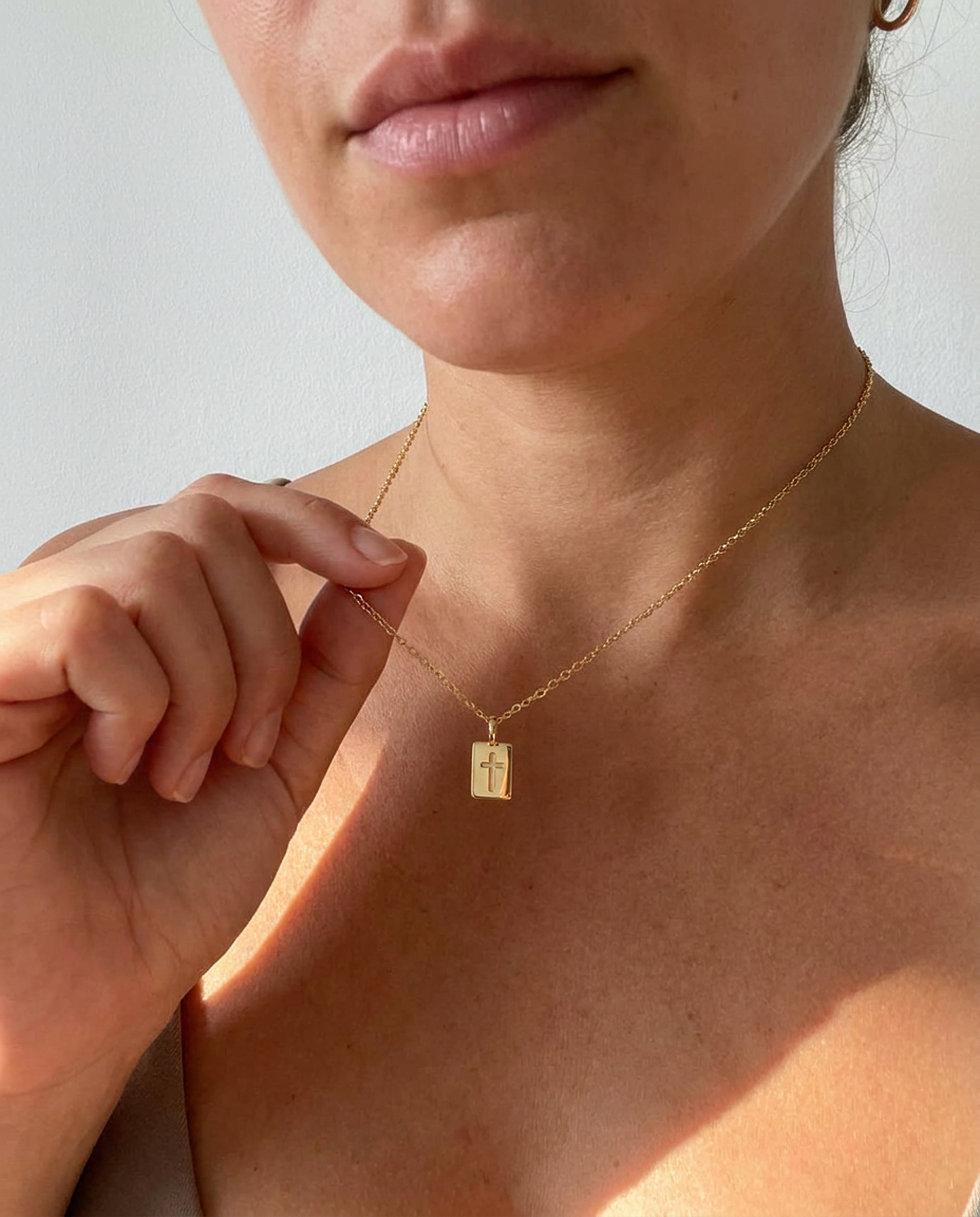 Cross Medallion Pendant Necklace