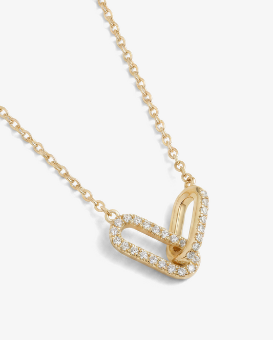 Double Pavé Ring Necklace