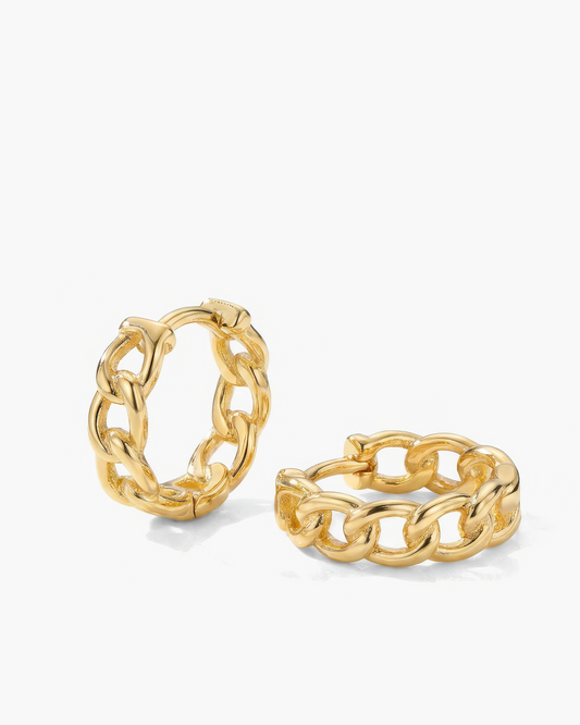Chain Link Hoop Earrings