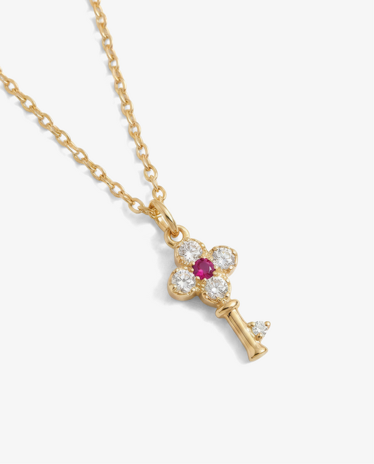 Clover Key Pendant Necklace