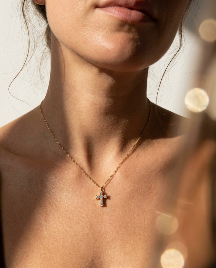 Crystal Cross Necklace