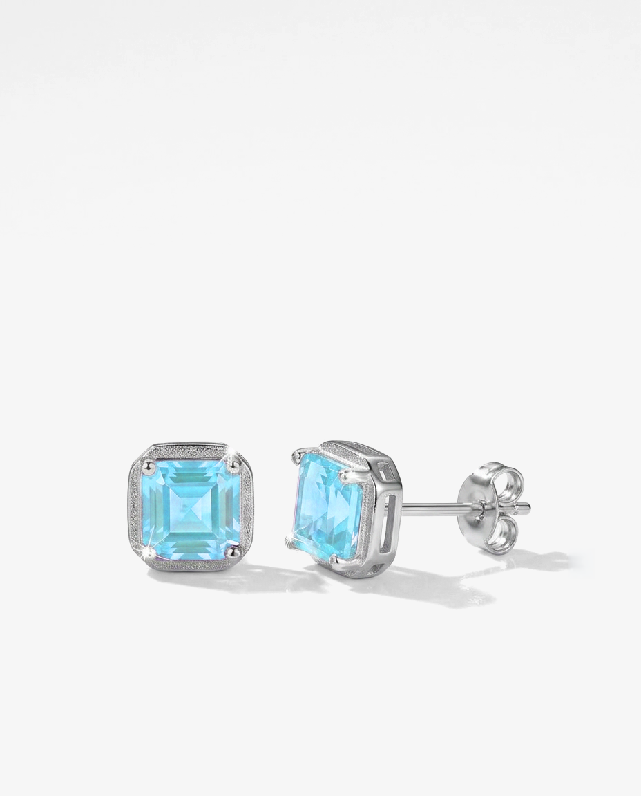 Gemstone Square Studs