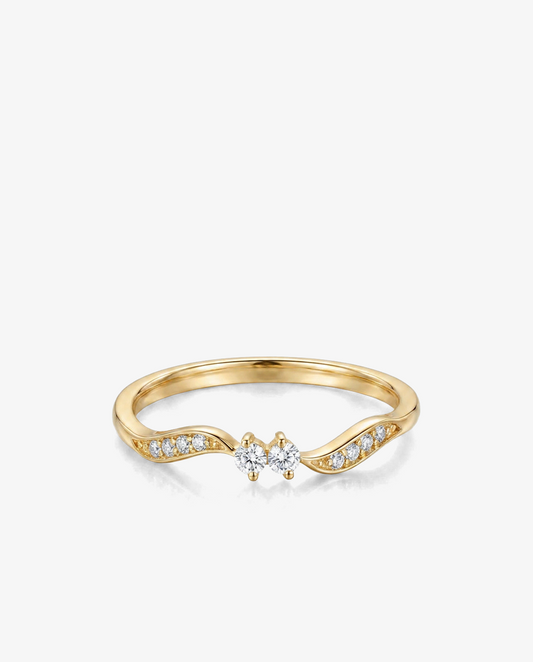 Twin Pavé Ring