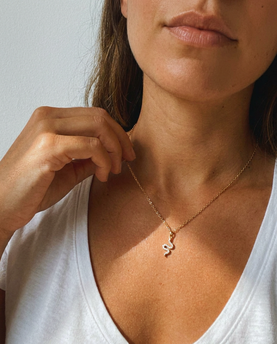 Serpentine Pendant Necklace