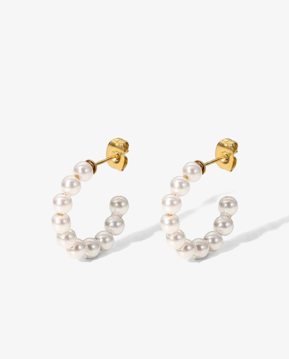 Pearl Bead Hoops