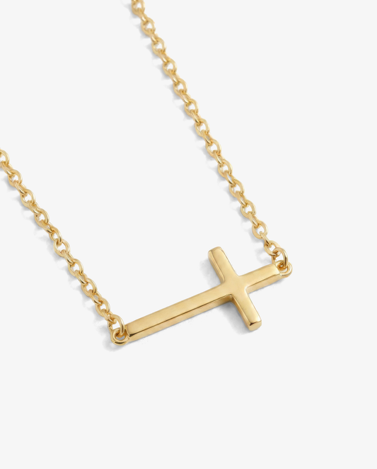 Horizontal Cross Necklace